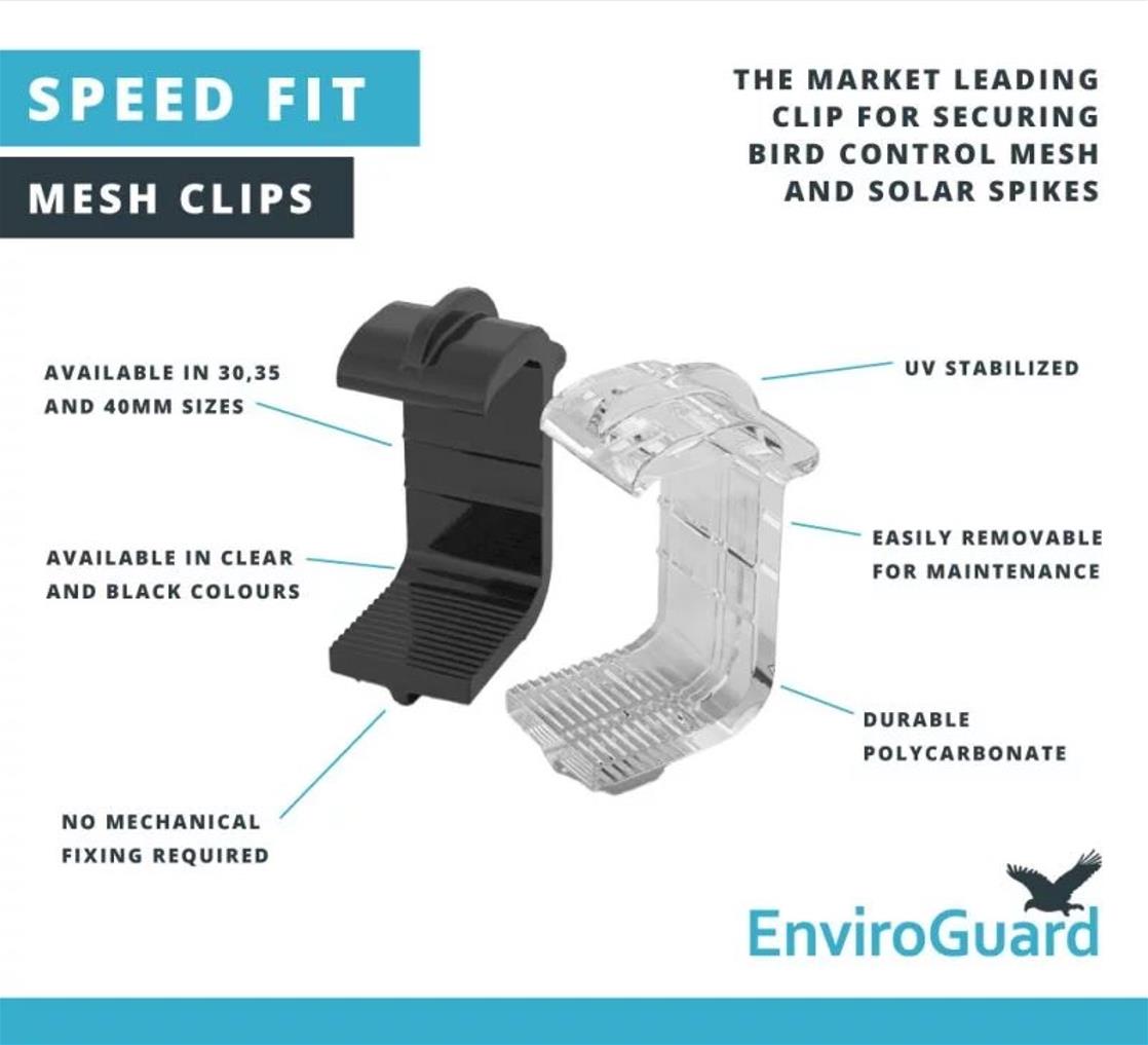 Solarguard 30mm Clear Clip for Solar Spike