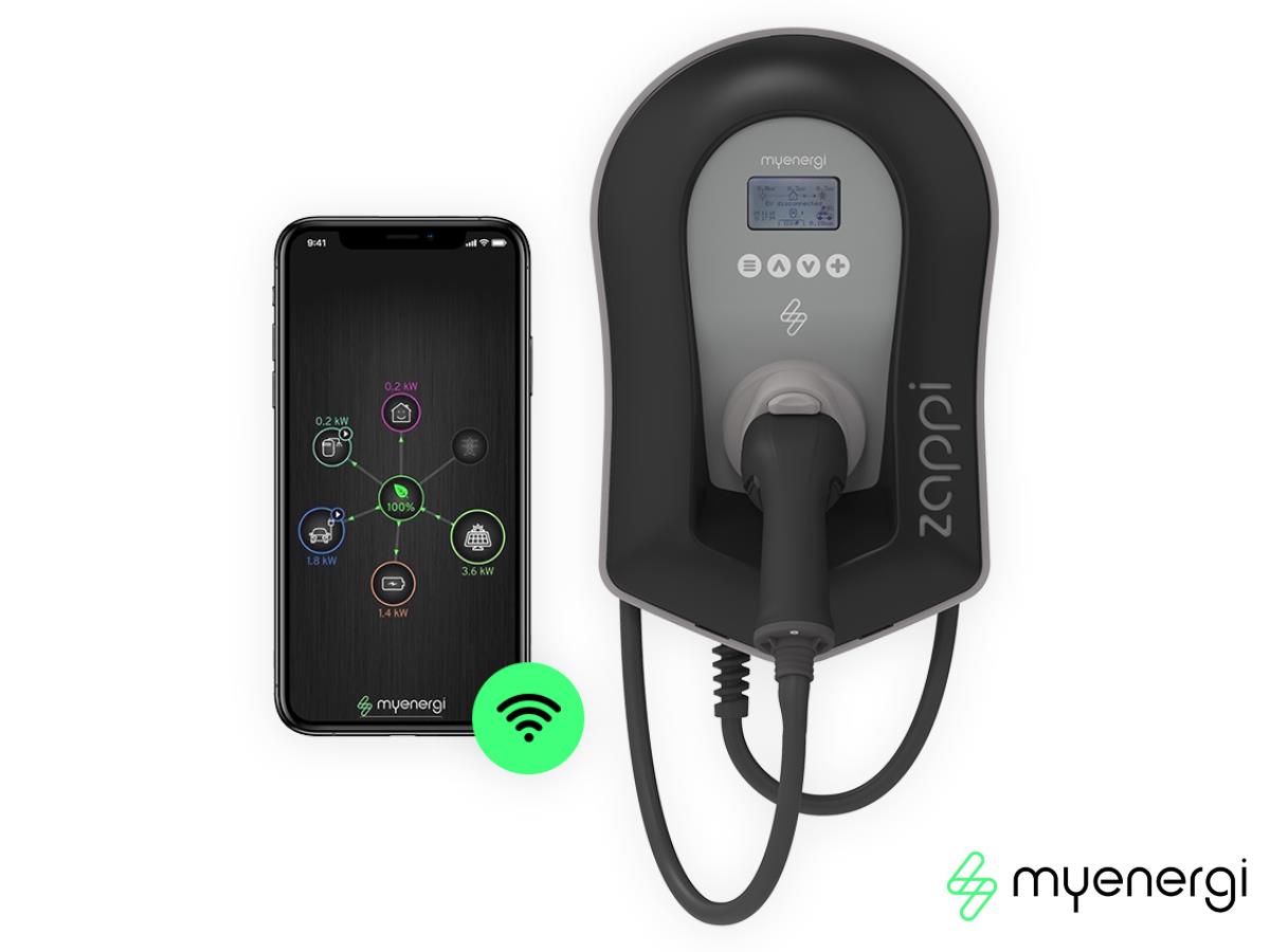 MYENERGI ZAPPI-2H22TB-G ZAPPI 7.2KW-22KW TETHERED MULTIPHASE BLACK