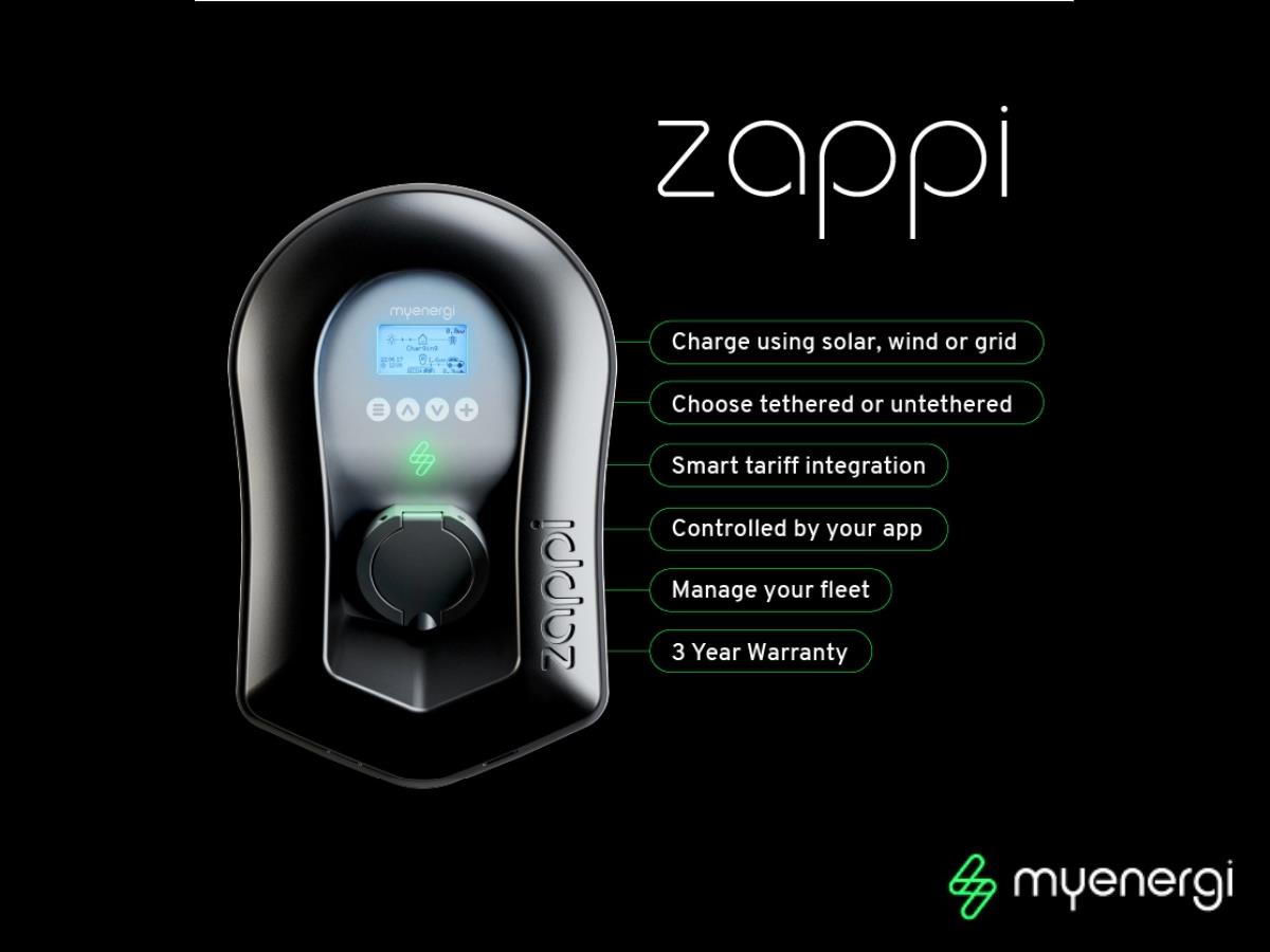 MYENERGI ZAPPI-2H22TW-G ZAPPI 7.2KW-22KW TETHERED MULTIPHASE WHITE