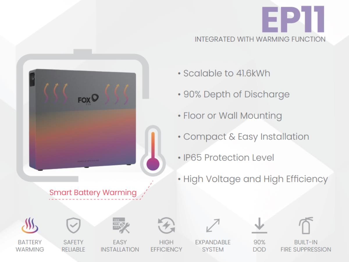 Fox ESS EP11 10.36kWh Li-Ion Battery (10YR)