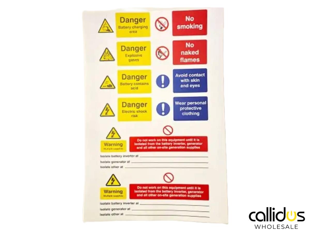 Industrial Signs IS16205SA Battery Hazard Label